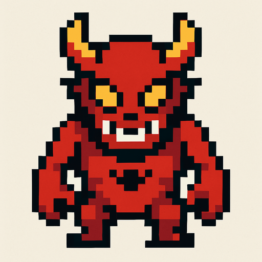 Enemy pixel style.
In-Game asset.  2d.  High contrast.  No shadows