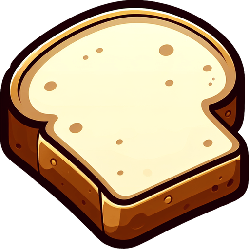 bread,cartoon,2d,blank background.
Single Game Texture.  In-Game asset.  2d.  Blank background.  High contrast.  No shadows