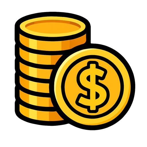 money.
In-Game asset.  2d.  High contrast.  No shadows