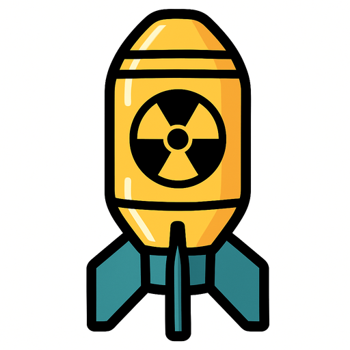 Nükleer bomba.
In-Game asset.  2d.  High contrast.  No shadows