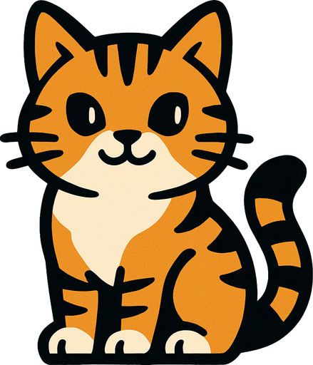 Chat (animal).
In-Game asset.  2d.  High contrast.  No shadows