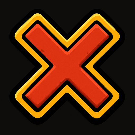 Крестик для закрытия окна.
In-Game asset.  2d.  High contrast.  No shadows