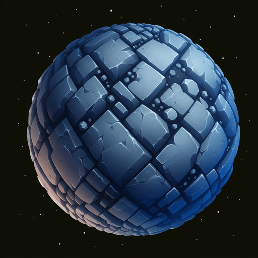 Космический булыжниклетящий и круживщейся вокруг своей оси 
С видом с верха.
Single Game Texture. In-Game asset. 2d. Blank background. High contrast. No shadows.