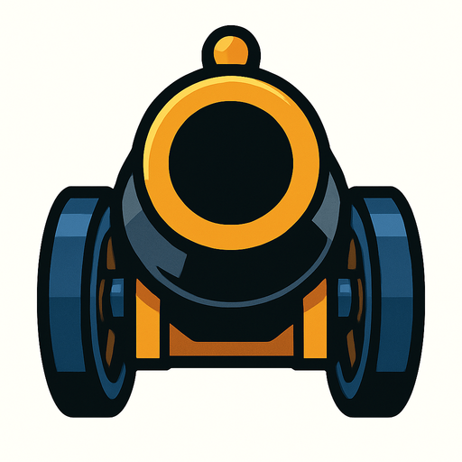 Canon facing forward.
In-Game asset.  2d.  High contrast.  No shadows