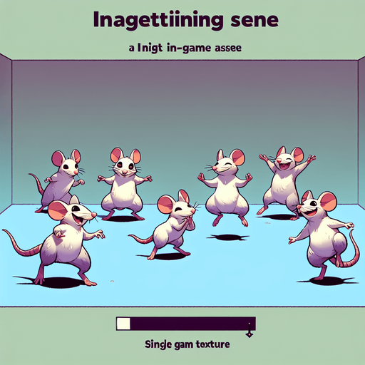 rat dance.
Single Game Texture.  In-Game asset.  2d.  Blank background.  High contrast.  No shadows