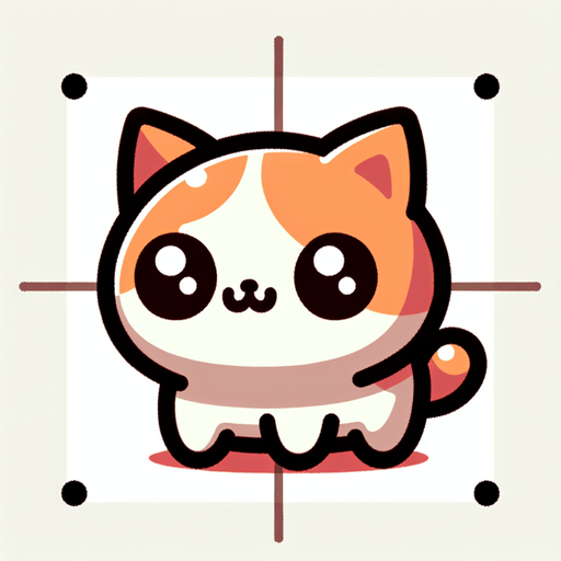generate a cute cat image.
Single Game Texture.  In-Game asset.  2d.  Blank background.  High contrast.  No shadows