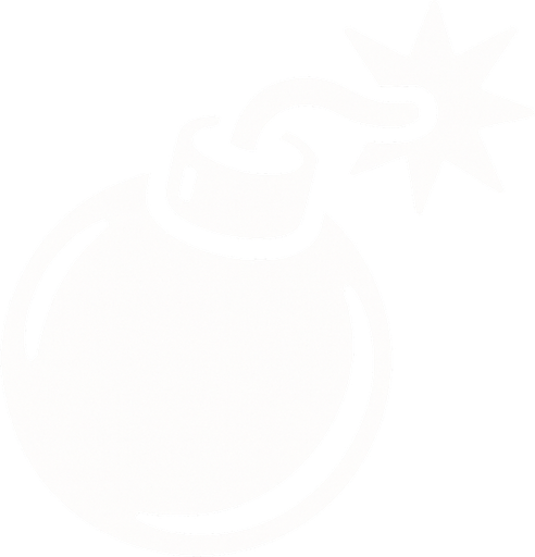 Bomba blanca.
In-Game asset.  2d.  High contrast.  No shadows