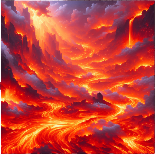 Lava world imagination.
Single Game Texture. In-Game asset. 2d. Blank background. High contrast. No shadows.