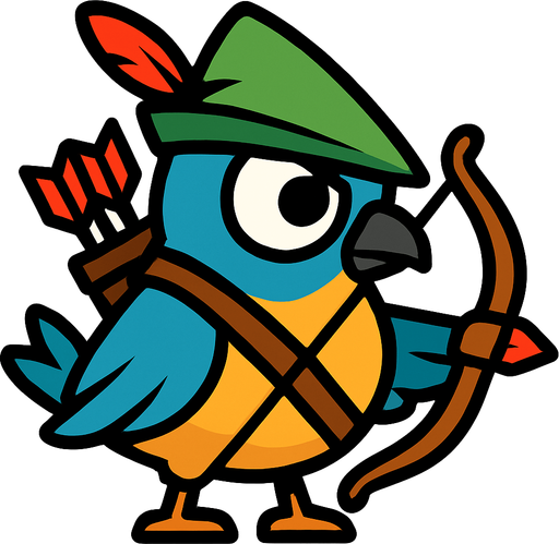 2d Archer bird eye.
In-Game asset.  2d.  High contrast.  No shadows