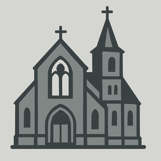 church gris.
In-Game asset.  2d.  High contrast.  No shadows