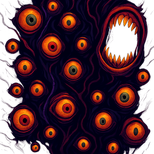 Scary wallpaper without characters, with all colors, HD colors.
In-Game asset.  3d.  High contrast.  No shadows