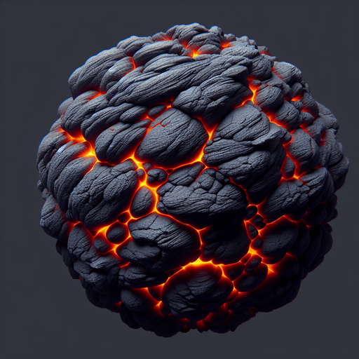 3d Lava rocks.
Single Game Texture. In-Game asset. 2d. Blank background. High contrast. No shadows.
