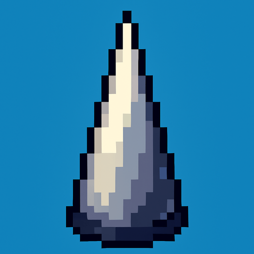 una pincho grande hecho con pixeles 
In-Game asset.  2d.  High contrast.  No shadows