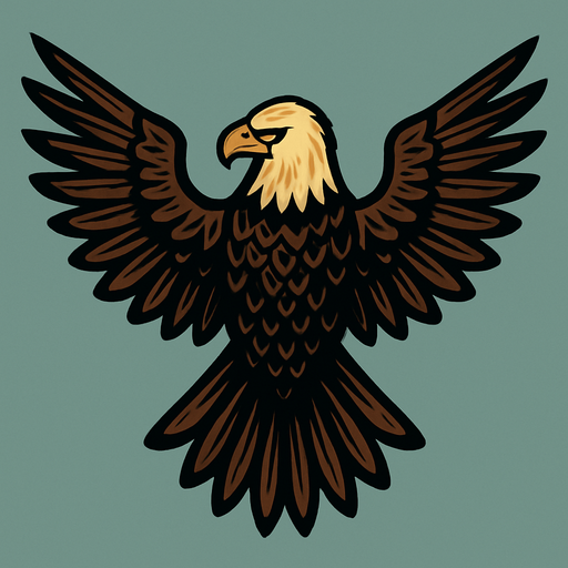 an eagle seen from top.
In-Game asset.  2d.  High contrast.  No shadows