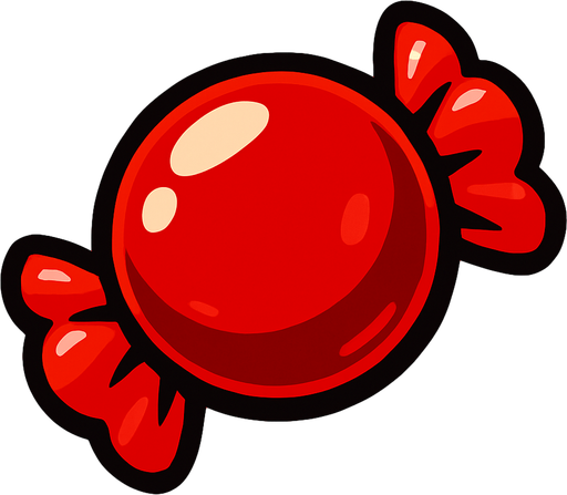 candy red.
In-Game asset.  2d.  High contrast.  No shadows