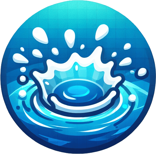 Small splash in water.
Single Game Texture.  In-Game asset.  2d.  Blank background.  High contrast.  No shadows