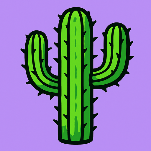 make a cactus.
In-Game asset.  High contrast.  No shadows