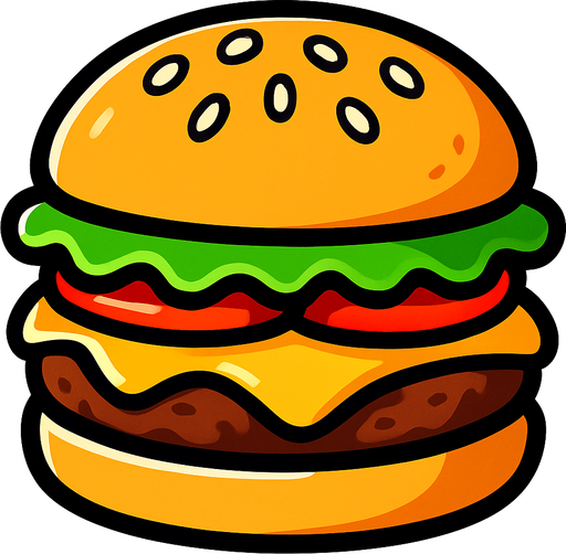 hamburger.
In-Game asset.  2d.  High contrast.  No shadows