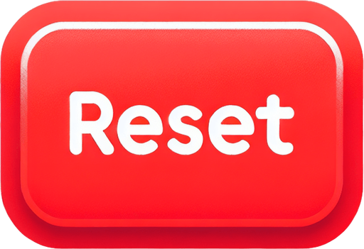 basic red horizontal rectangle button with white text "RESET".