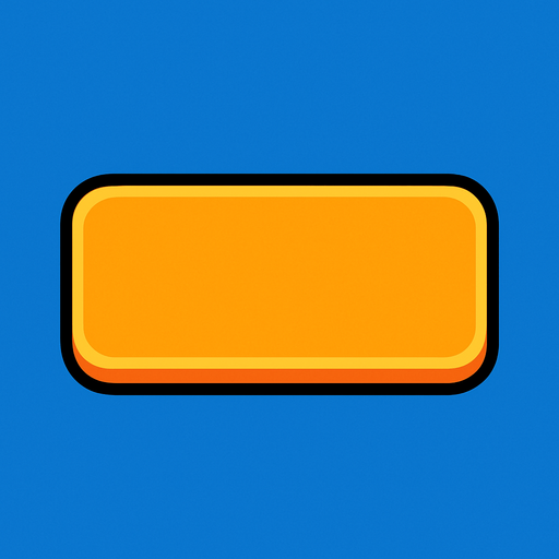 rectangle button.
In-Game asset.  2d.  High contrast.  No shadows