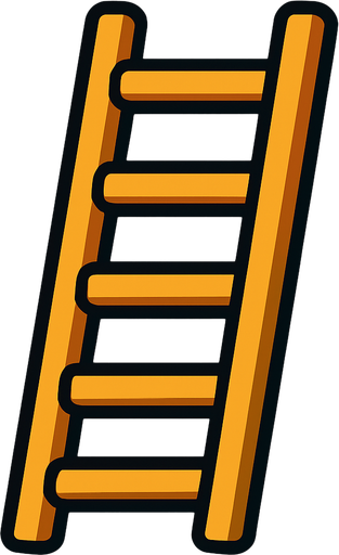 merdiven.
In-Game asset.  2d.  High contrast.  No shadows