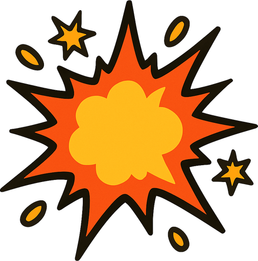 Bomb effect.
In-Game asset.  2d.  High contrast.  No shadows