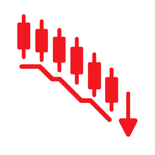 red stock market chart candle.
In-Game asset.  2d.  High contrast.  No shadows