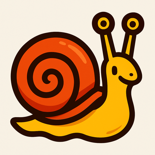 Snail.
In-Game asset.  2d.  High contrast.  No shadows