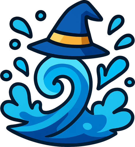 Poder de água estilo Mago inspirado em pokémon e Digimon.
In-Game asset.  2d.  High contrast.  No shadows