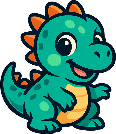 bebek dinazor.
In-Game asset.  2d.  High contrast.  No shadows