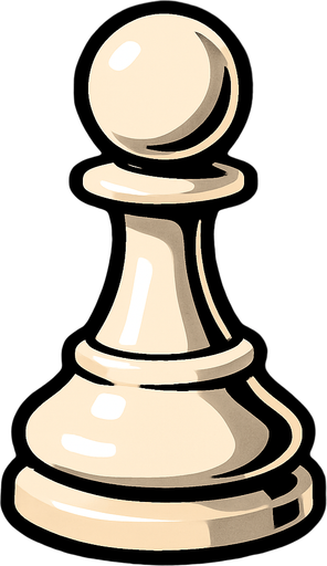 White Pawn Chess.
In-Game asset.  2d.  High contrast.  No shadows