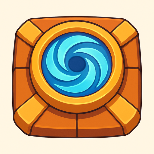 Crea la Torre Aura en un estilo 2D renderizado, limpio y cartoonish, con contornos claros y definidos, colores vibrantes con transiciones suaves, y sombreado que da volumen a sus superficies superiores.
La perspectiva debe ser VISTA CENITAL (totalmente desde arriba). Esto significa que la torre se verá como si estuviera siendo observada directamente desde arriba, con los detalles de su parte superior siendo prominentes.
Esta torre NO tiene un cañón direccional tradicional ni una base circular, su efecto es radial.
La torre debe tener un perfil bajo y la menor cantidad de relieve vertical posible para facilitar una rotación fluida en la animación, enfocándose en la parte superior de la estructura..
In-Game asset.  2d.  High contrast.  No shadows