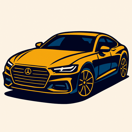 Luxury car.
In-Game asset.  2d.  High contrast.  No shadows