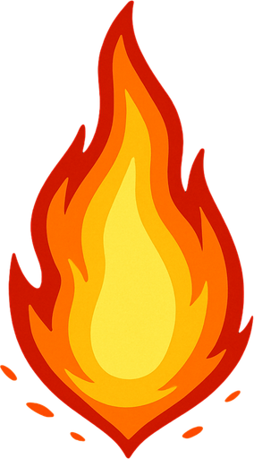 rocket flame but only flame.
In-Game asset.  2d.  High contrast.  No shadows