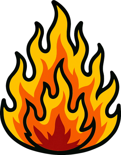 ateş.
In-Game asset.  2d.  High contrast.  No shadows