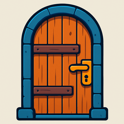 Kapı.
In-Game asset.  2d.  High contrast.  No shadows