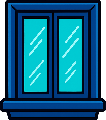 pencere.
In-Game asset.  2d.  High contrast.  No shadows