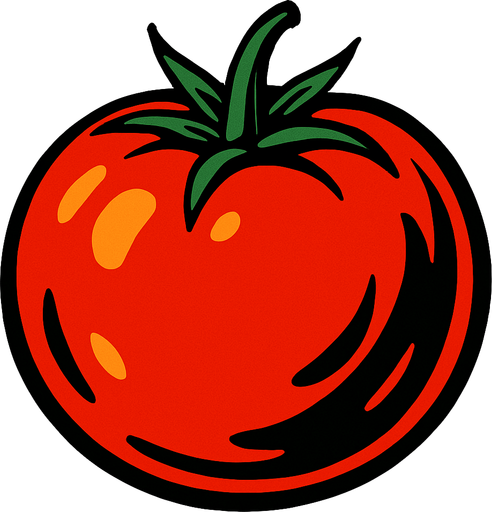 tomato.
2d.  High contrast.  No shadows