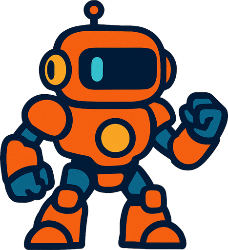 player robot.
In-Game asset.  2d.  High contrast.  No shadows