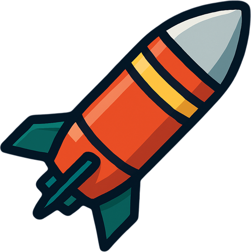 Missile.
In-Game asset.  2d.  High contrast.  No shadows