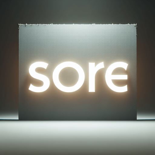 Generate an image of the word "Score" in a clean, bold, and modern font. The text should be centered on a plain or slightly textured background, making it suitable for a video game UI. The font should be simple yet eye-catching, with a slight glow or shadow effect to enhance readability..
Single Game Texture.  In-Game asset.  2d.  Blank background.  High contrast.  No shadows