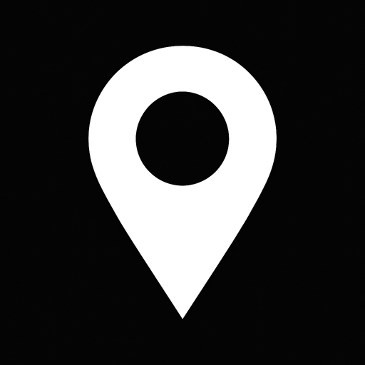 white location icon look on top.
In-Game asset.  2d.  High contrast.  No shadows