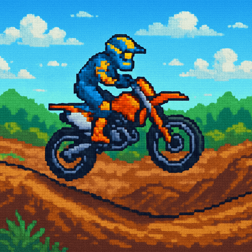 16 bit image of motor cross.
In-Game asset.  2d