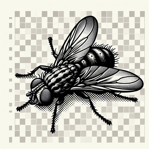 fly.
Single Game Texture.  In-Game asset.  2d.  Blank background.  High contrast.  No shadows