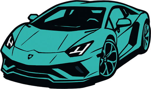 Lamborghini.
In-Game asset.  2d.  High contrast.  No shadows