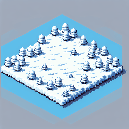 pixel art a small image 2048 to serve as ground that has snow for a simple 2D game no trees not nothing only snow and ground to cover the ground width of the screen Single Game Texture. In-Game asset. 2d. Blank background. High contrast. No shadows.
