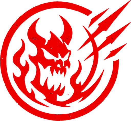attack red black hell a round.
In-Game asset.  2d.  High contrast.  No shadows