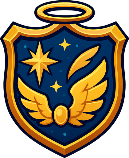 escudo celestial.
In-Game asset.  2d.  High contrast.  No shadows
