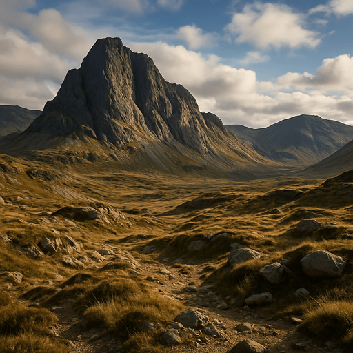 Photorealistic terrain, front wiew