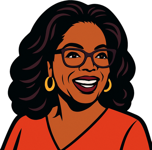Oprah Winfrey.
In-Game asset.  2d.  High contrast.  No shadows